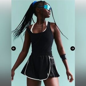 Free People FP Movement Easy Tiger Shortsie Sz Medium Black Dress